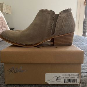 Rebels, suede ankle booties. Size 9